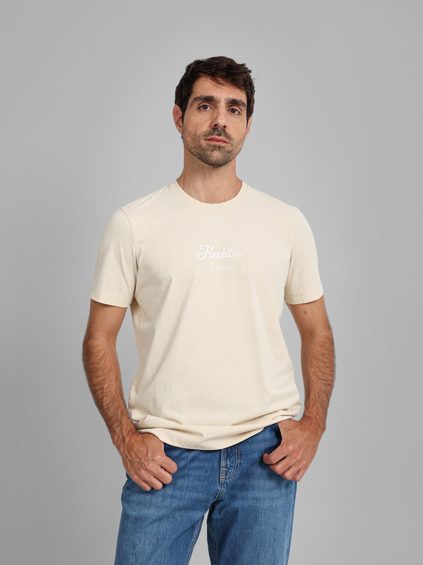 Round Neck Half Sleeves Solid Casual T-Shirt