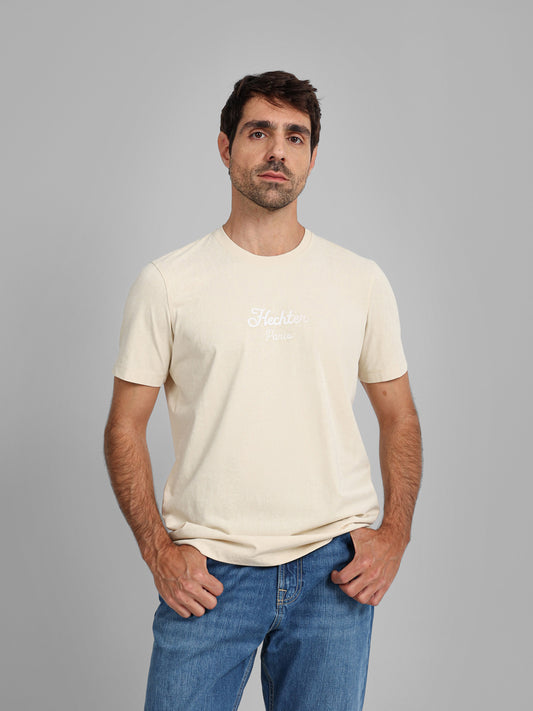 Round Neck Half Sleeves Solid Casual T-Shirt