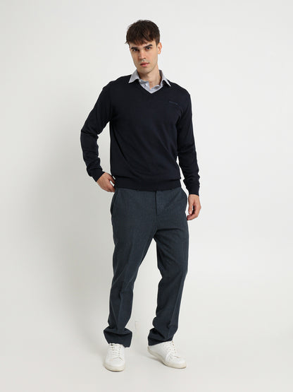 Semi Dressed Solid Chino Pants
