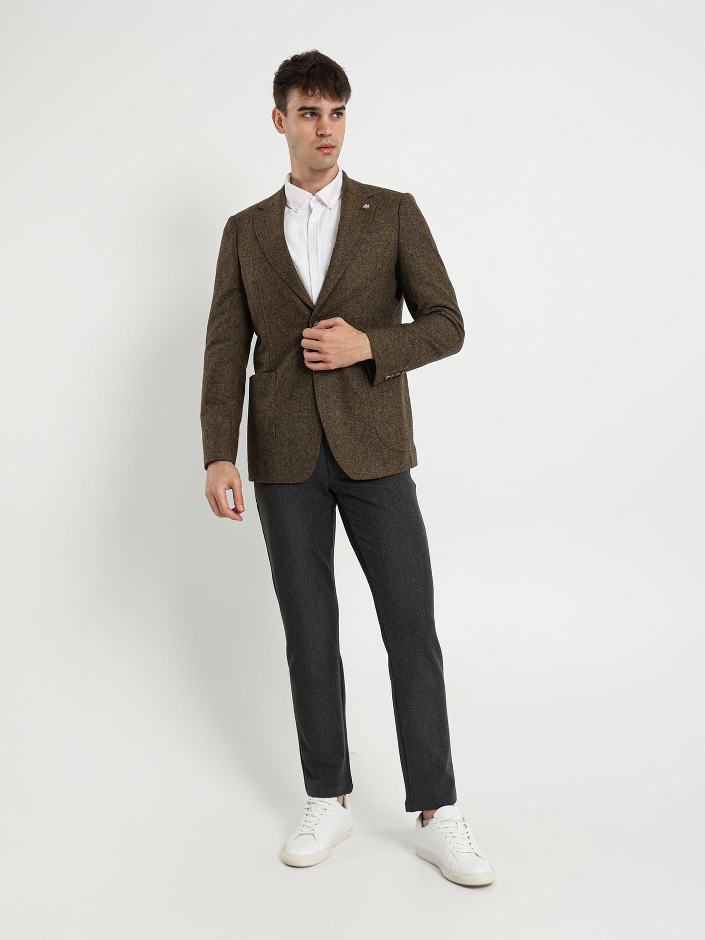 Half Lining Flap Pockets Blazer