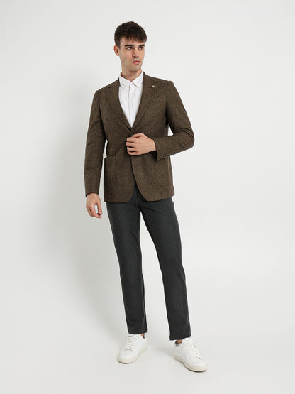 Half Lining Flap Pockets Blazer