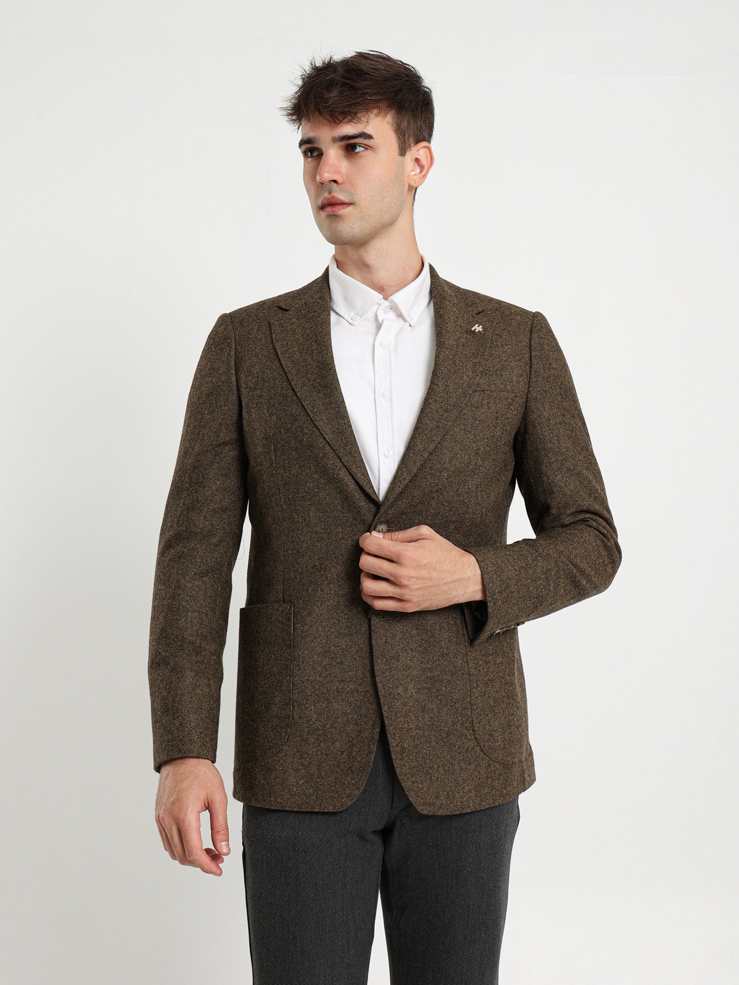 Half Lining Flap Pockets Blazer