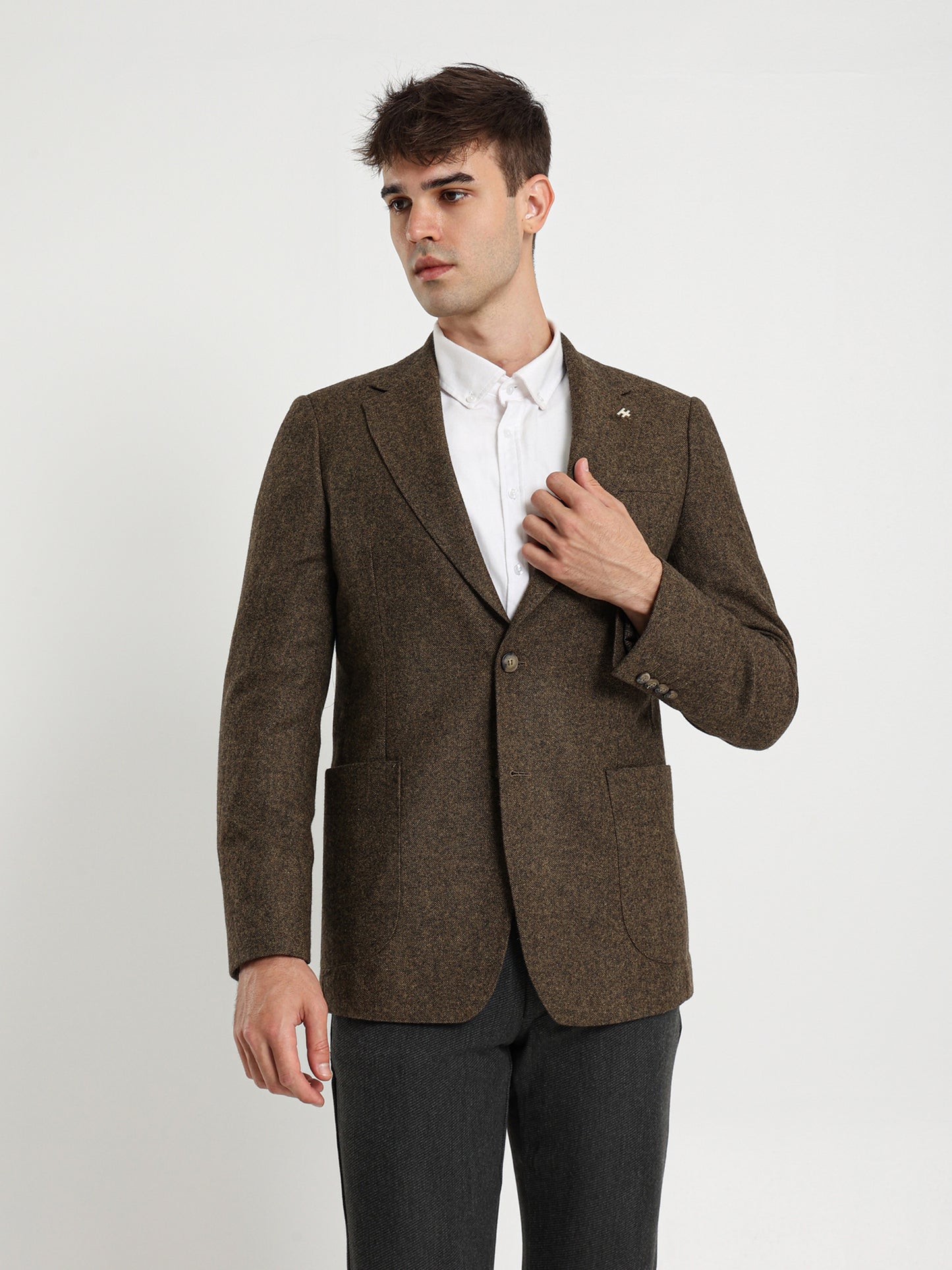 Half Lining Flap Pockets Blazer