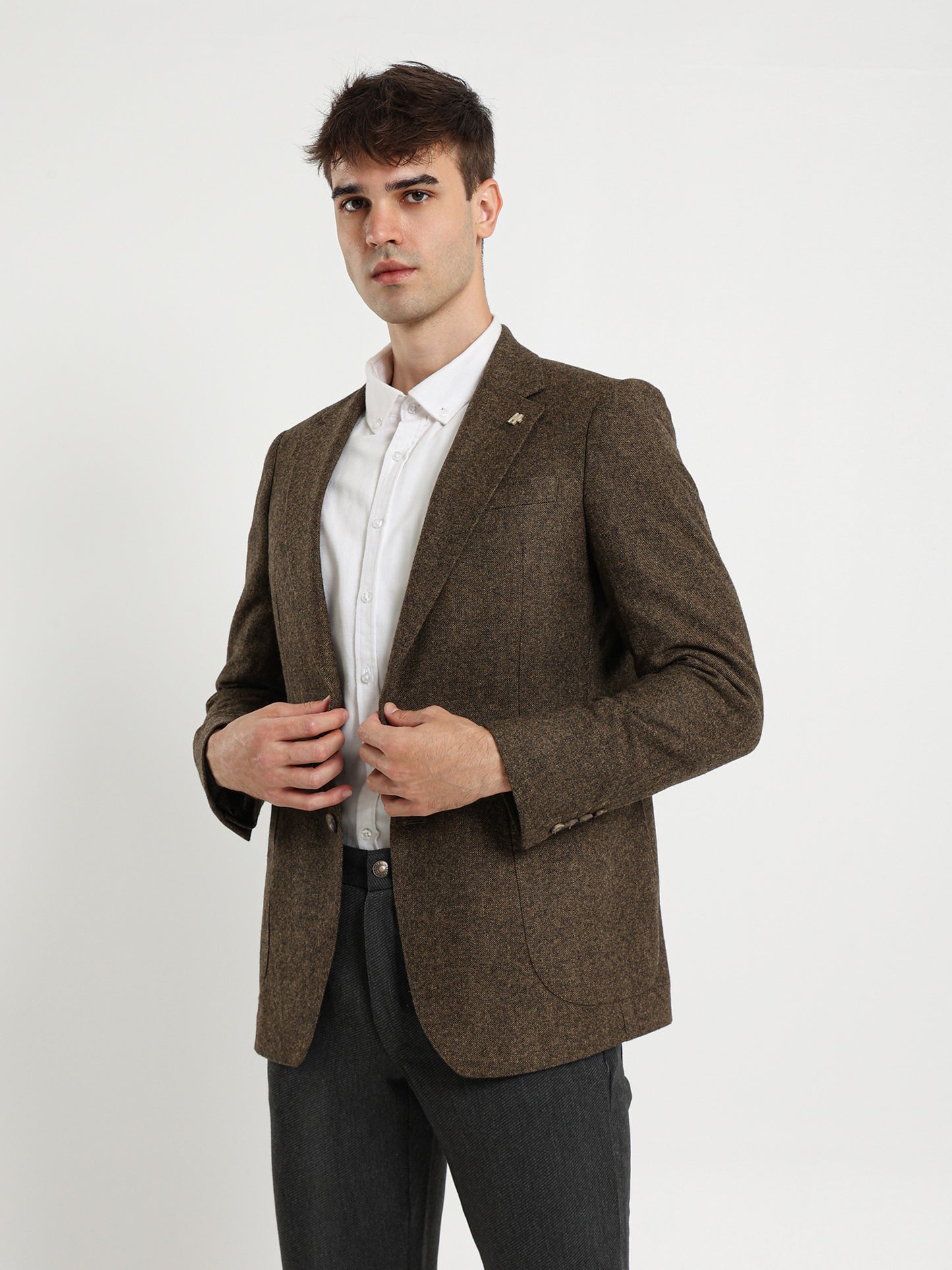 Half Lining Flap Pockets Blazer