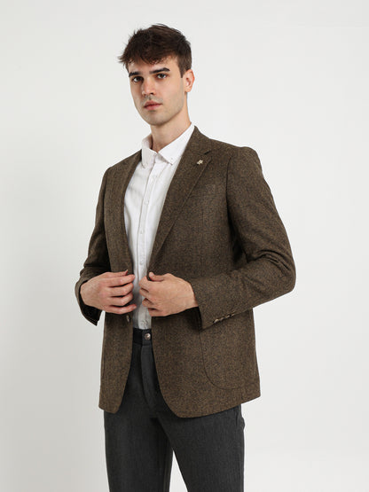 Half Lining Flap Pockets Blazer