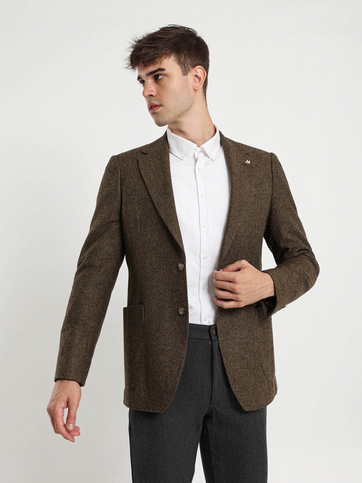 Half Lining Flap Pockets Blazer