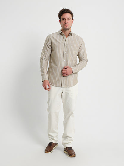 Striped Kent Collar Shirt