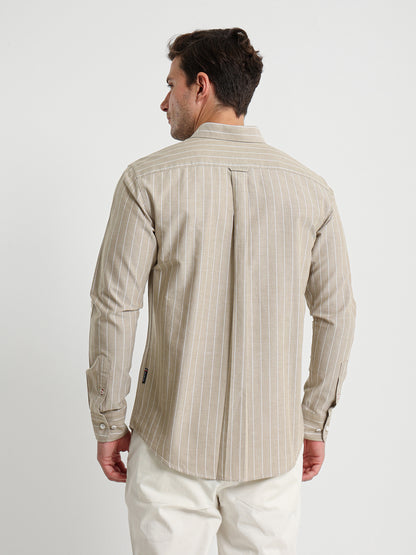 Striped Kent Collar Shirt