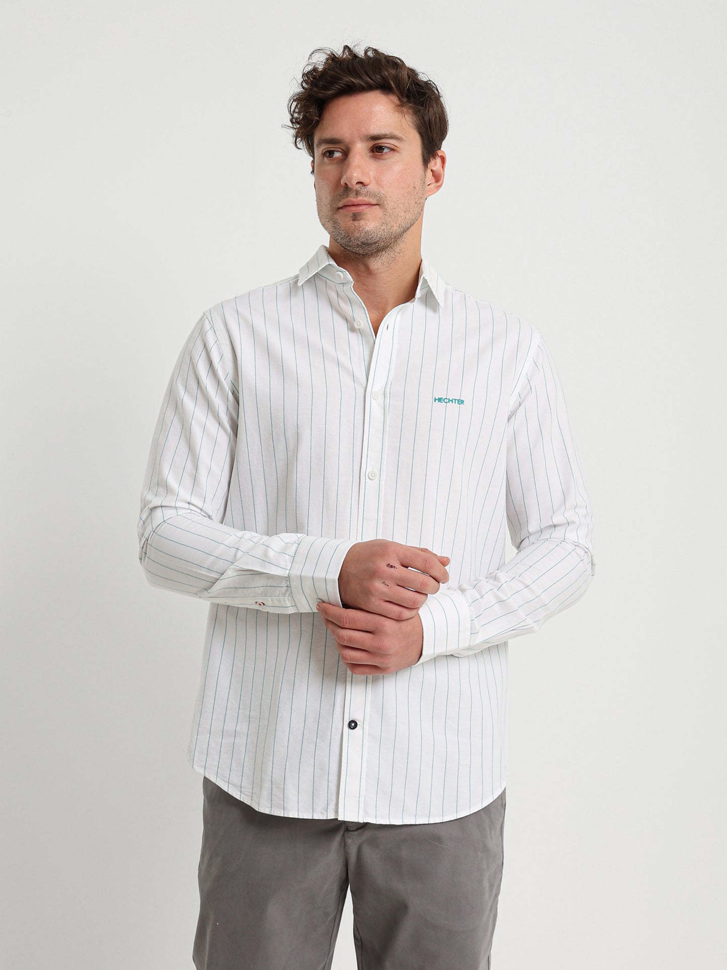 Striped Kent Collar Shirt
