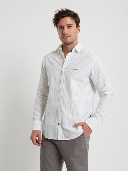 Striped Kent Collar Shirt