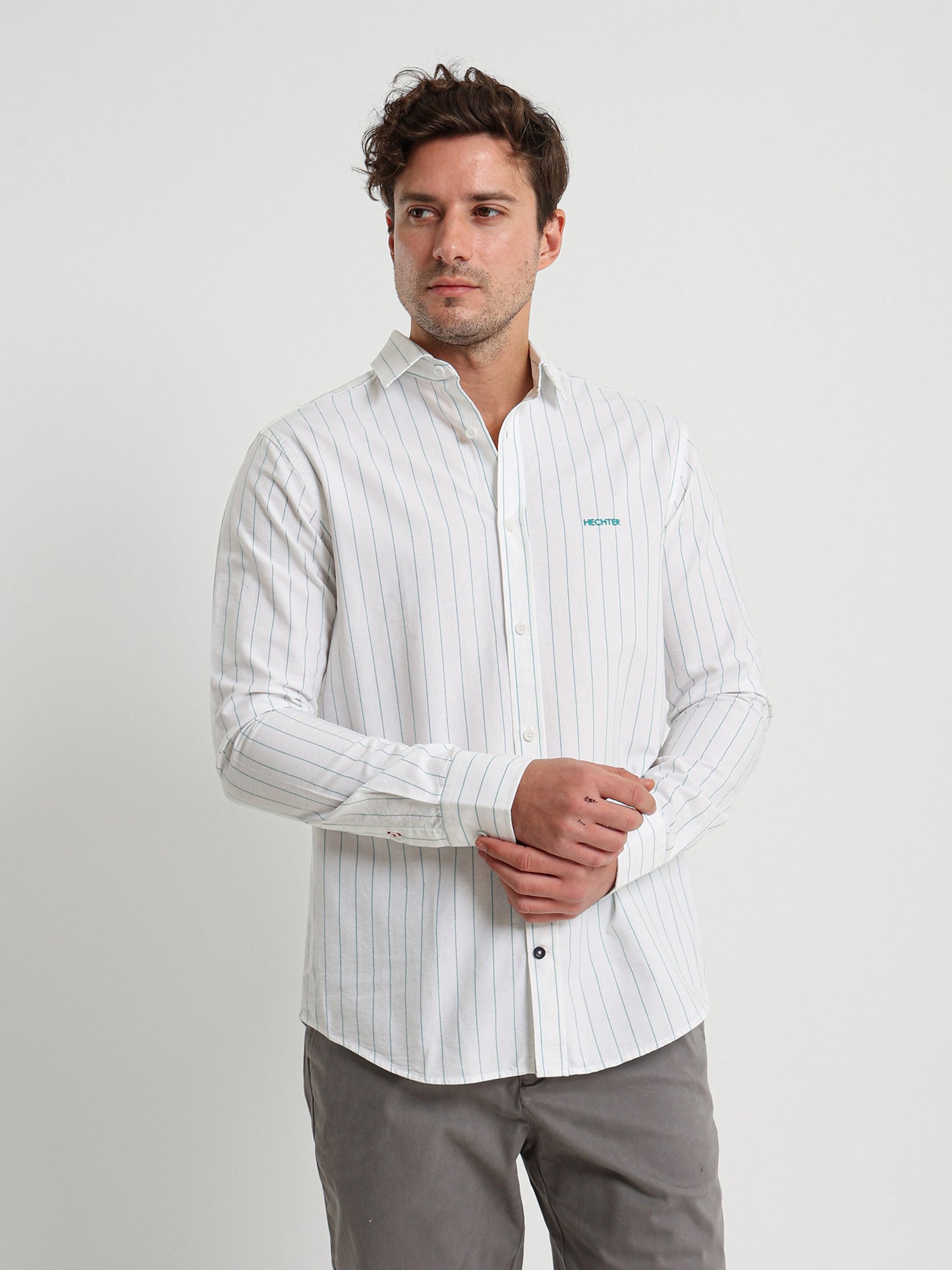 Striped Kent Collar Shirt