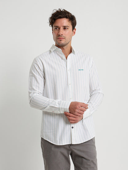Striped Kent Collar Shirt