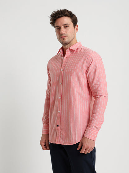 Striped Kent Collar Shirt