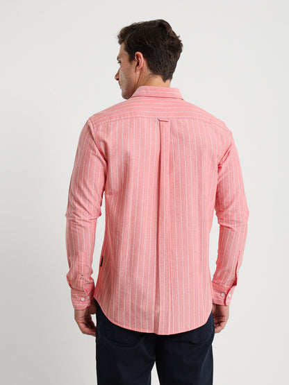 Striped Kent Collar Shirt