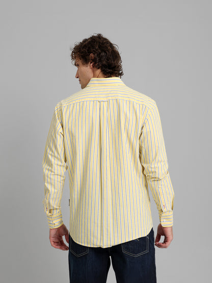 Kent Collar Striped Shirt