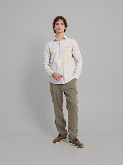 Kent Collar Striped Shirt