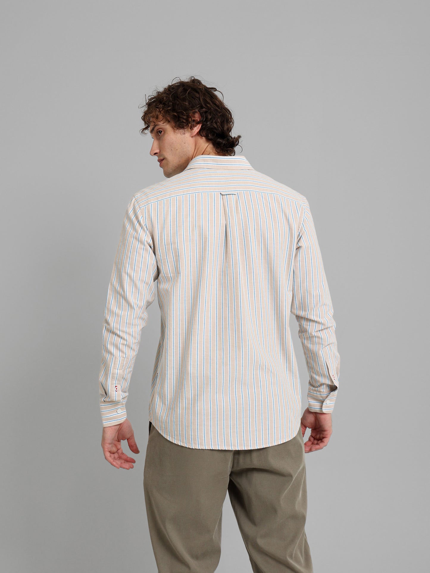 Kent Collar Striped Shirt