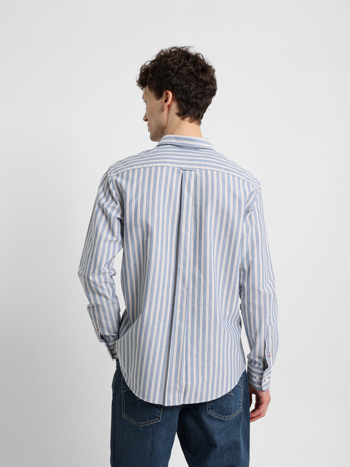 Kent Collar Striped Shirt