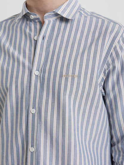 Kent Collar Striped Shirt
