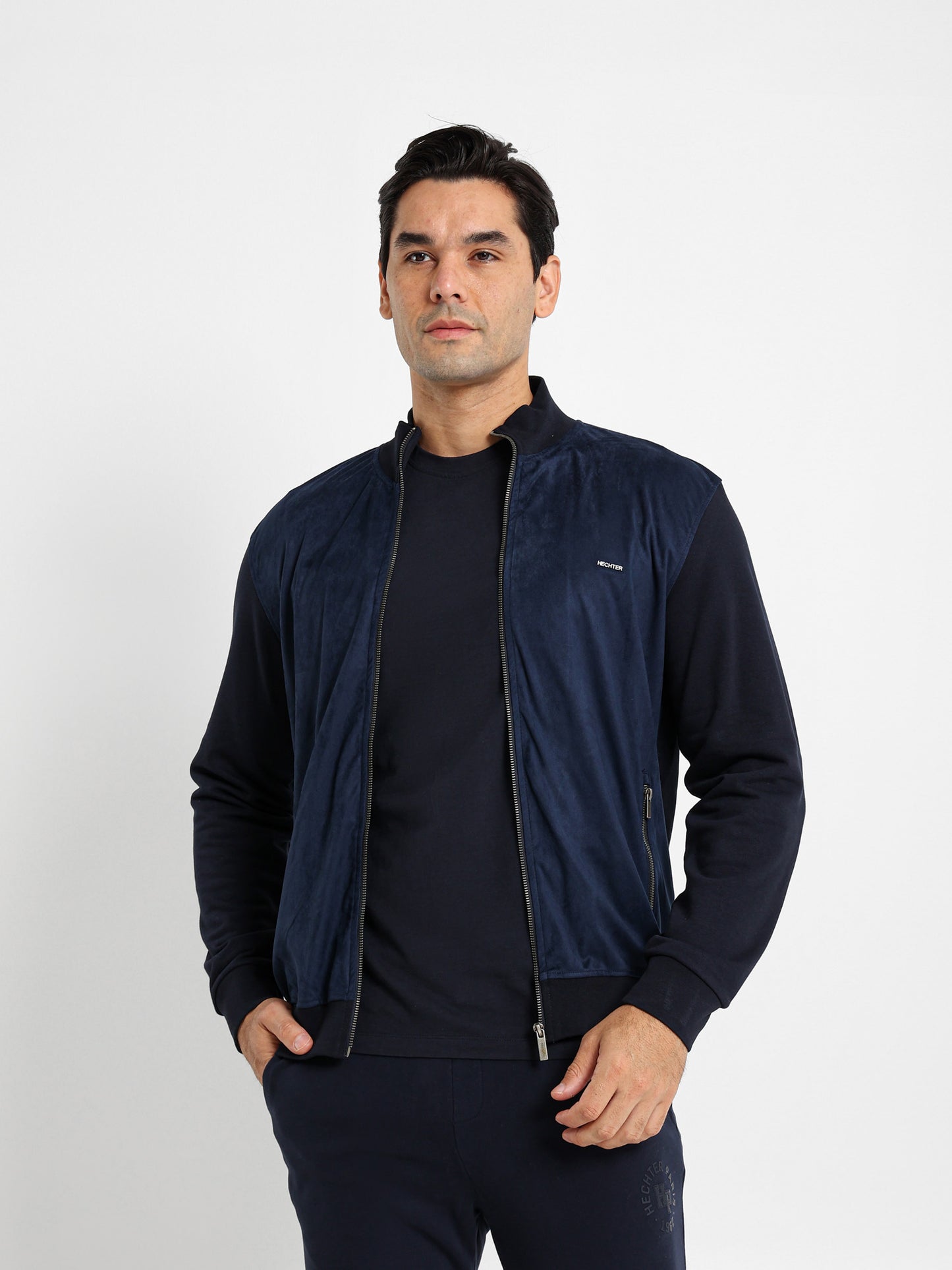 Zip-Up Closure Sweat Jacket