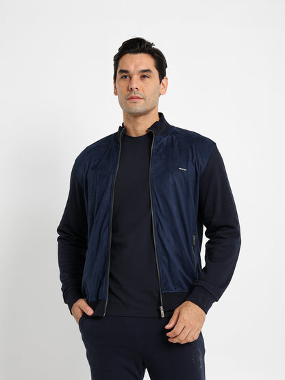 Zip-Up Closure Sweat Jacket