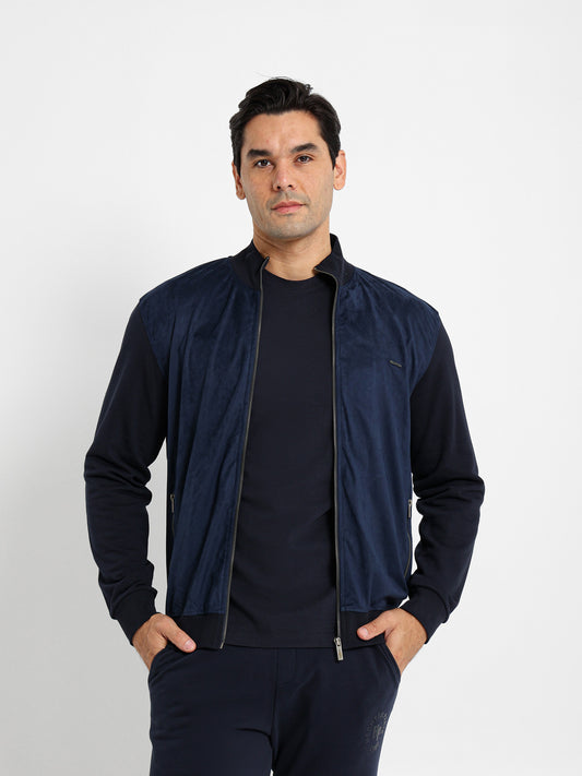 Zip-Up Closure Sweat Jacket