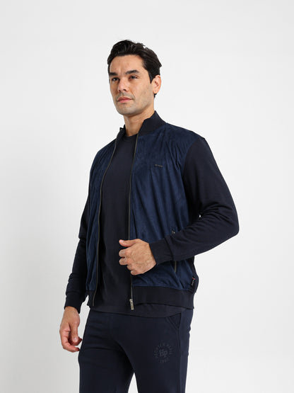 Zip-Up Closure Sweat Jacket