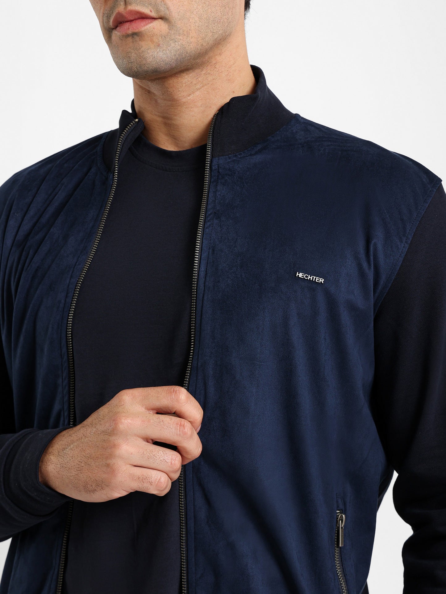 Zip-Up Closure Sweat Jacket