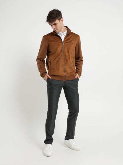 Zip-Up Closure Sweat Jacket