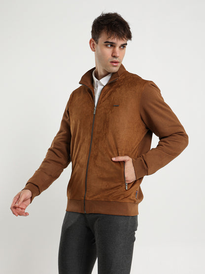 Zip-Up Closure Sweat Jacket