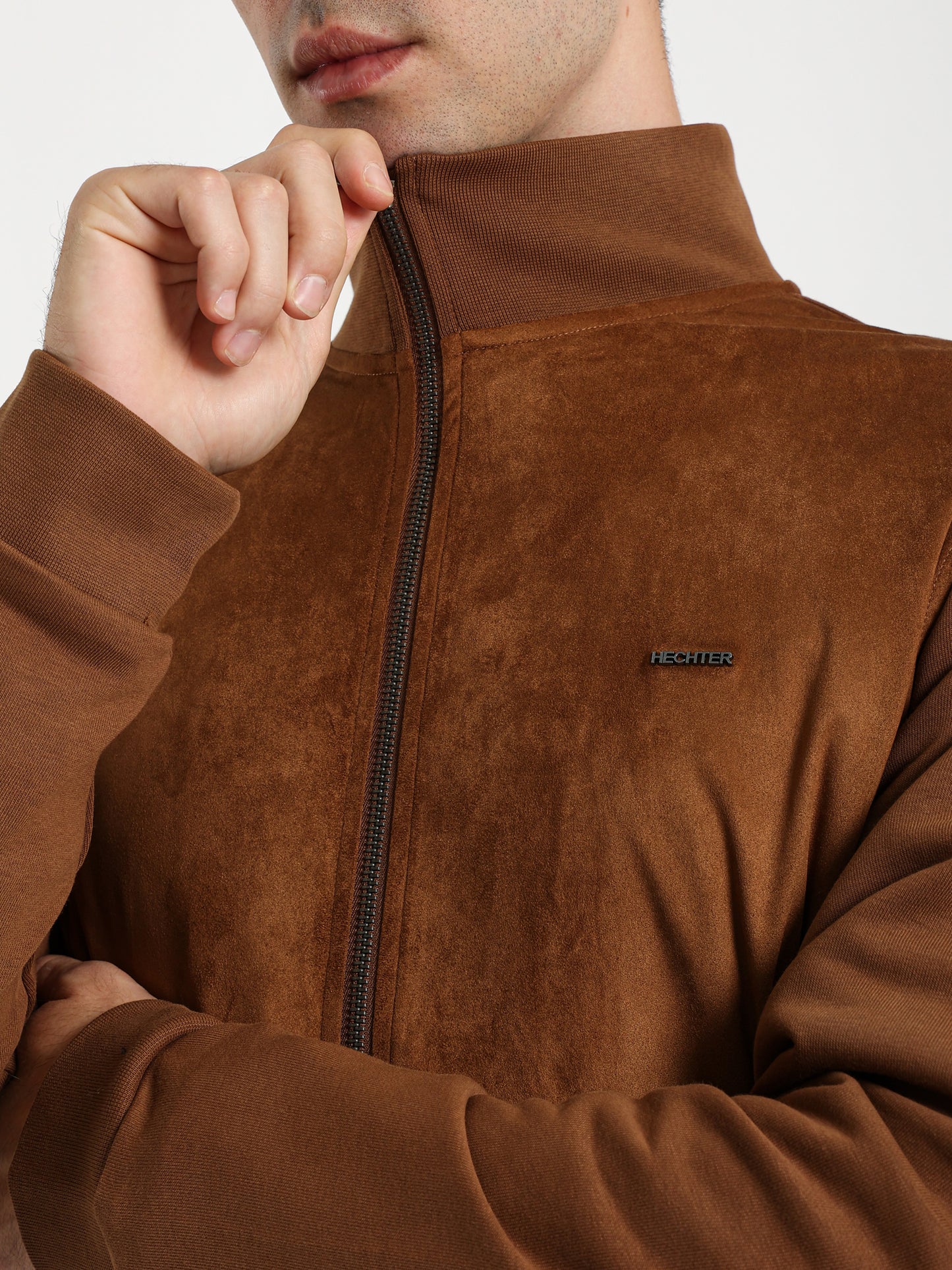 Zip-Up Closure Sweat Jacket