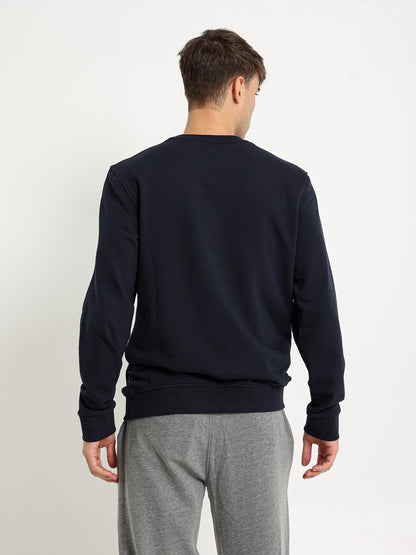 Basic Sweatshirt with Chest Printed Logo