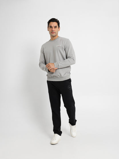 Basic Sweatshirt with Chest Printed Logo