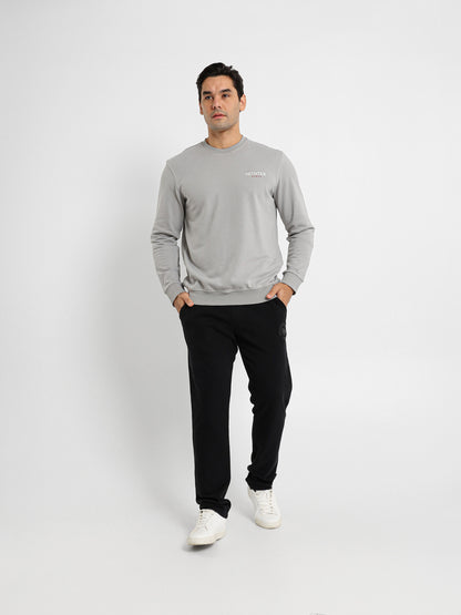 Basic Sweatshirt with Chest Printed Logo