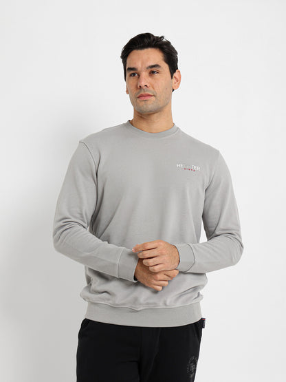 Basic Sweatshirt with Chest Printed Logo