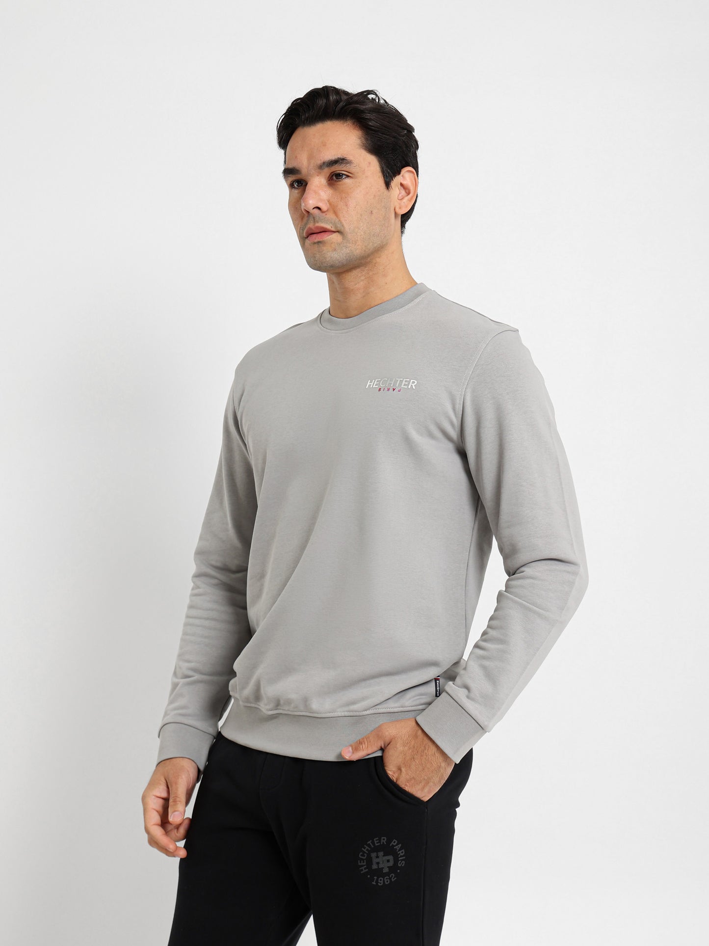 Basic Sweatshirt with Chest Printed Logo