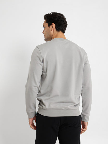 Basic Sweatshirt with Chest Printed Logo