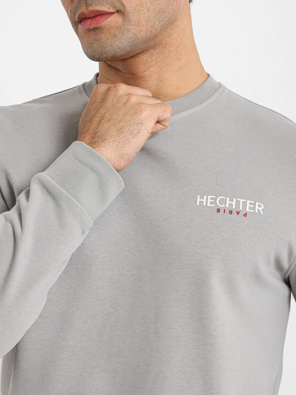 Basic Sweatshirt with Chest Printed Logo