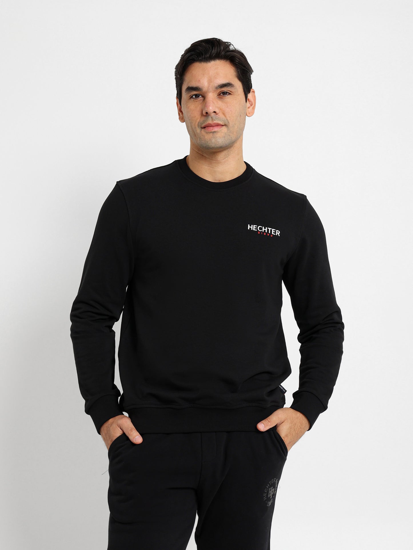 Basic Sweatshirt with Chest Printed Logo