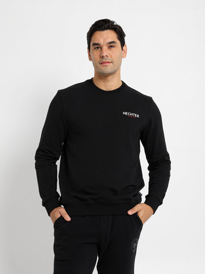 Basic Sweatshirt with Chest Printed Logo