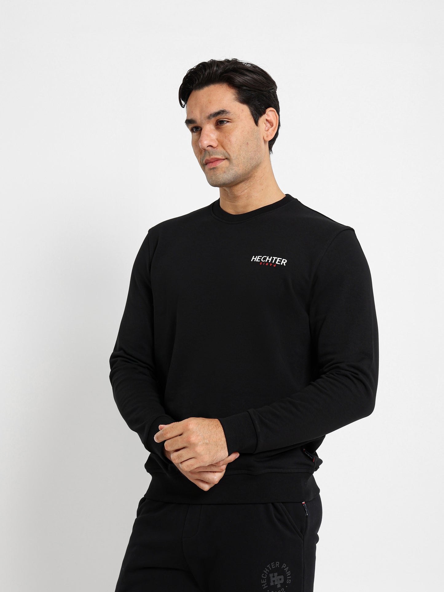 Basic Sweatshirt with Chest Printed Logo