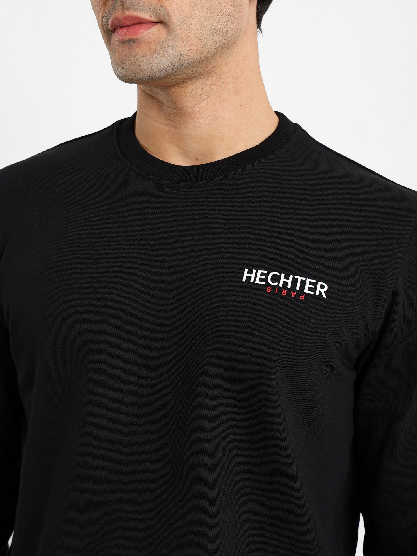 Basic Sweatshirt with Chest Printed Logo