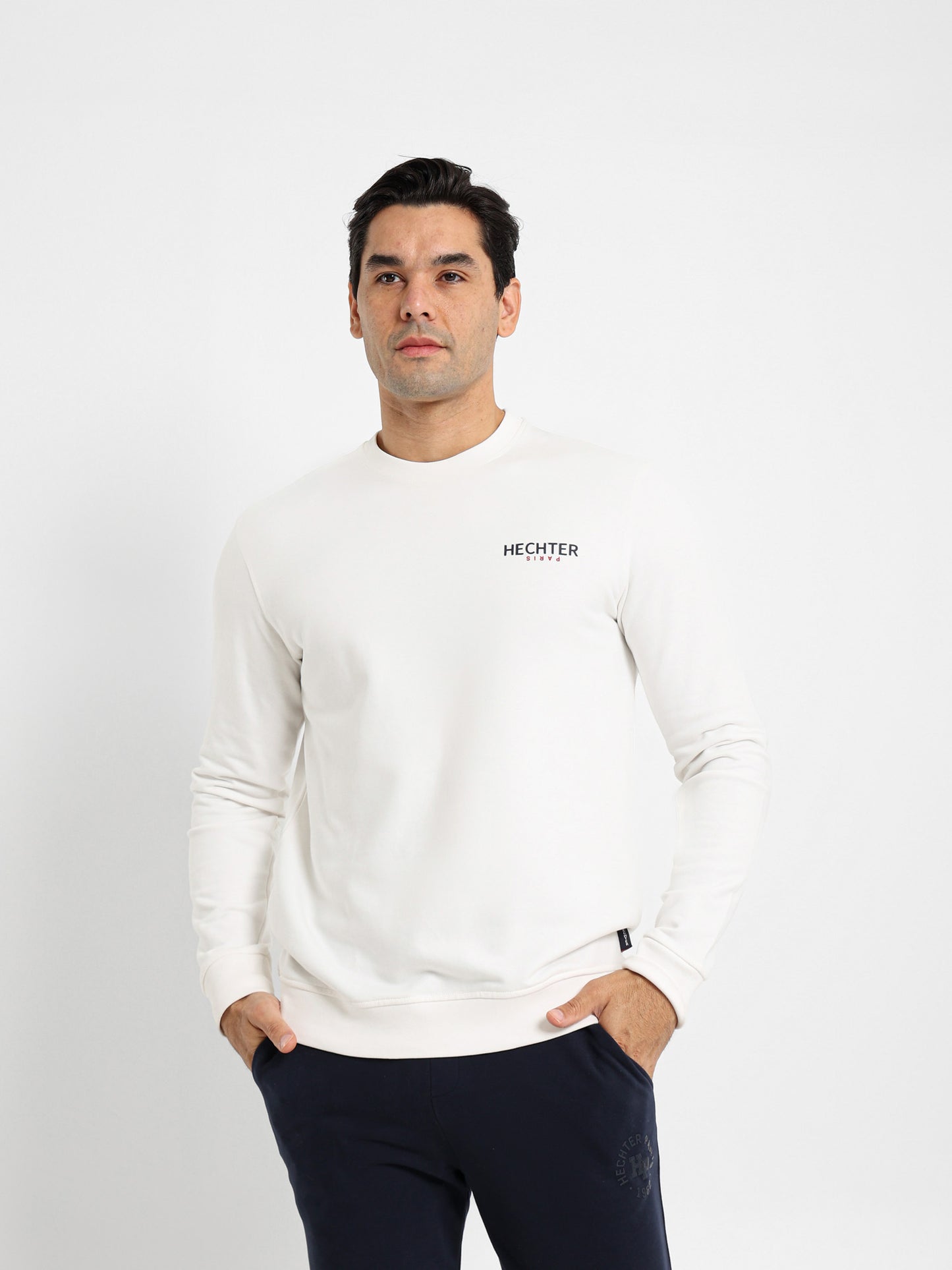Basic Sweatshirt with Chest Printed Logo
