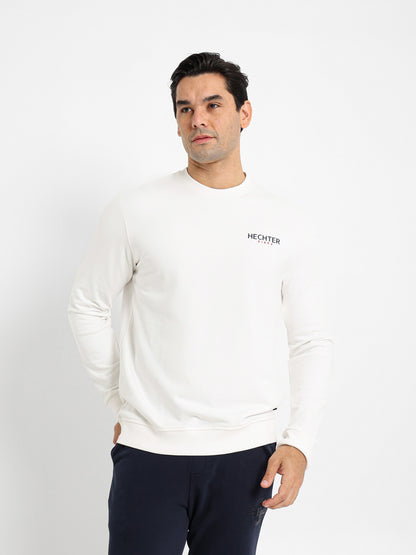 Basic Sweatshirt with Chest Printed Logo