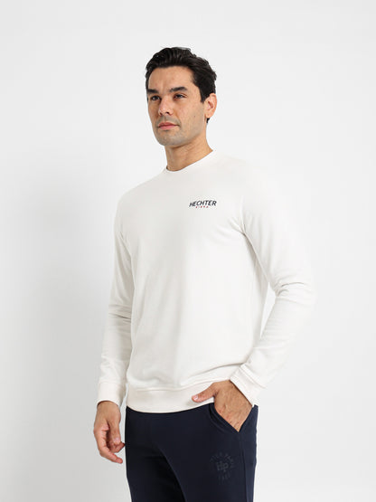 Basic Sweatshirt with Chest Printed Logo