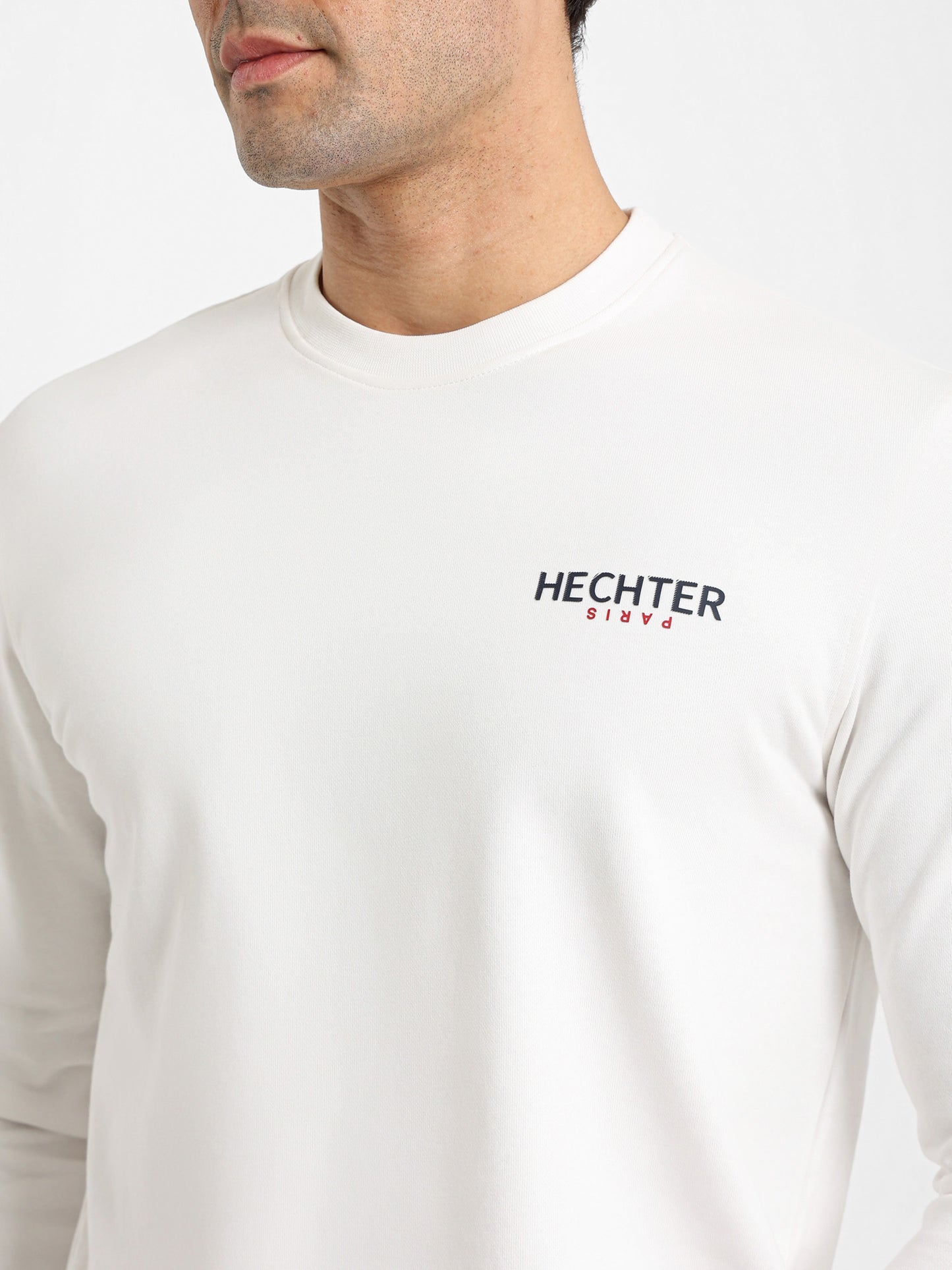 Basic Sweatshirt with Chest Printed Logo