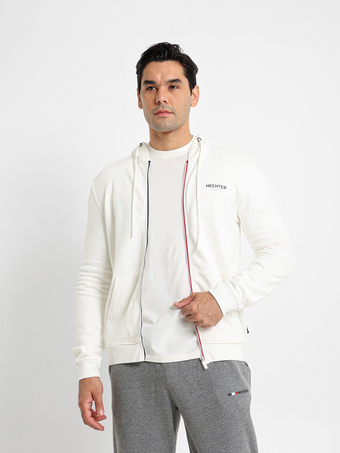 Hoodie Jacket with Flag Zip