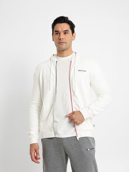 Hoodie Jacket with Flag Zip