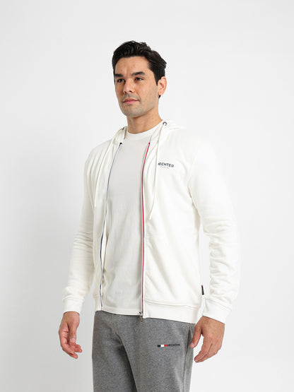 Hoodie Jacket with Flag Zip