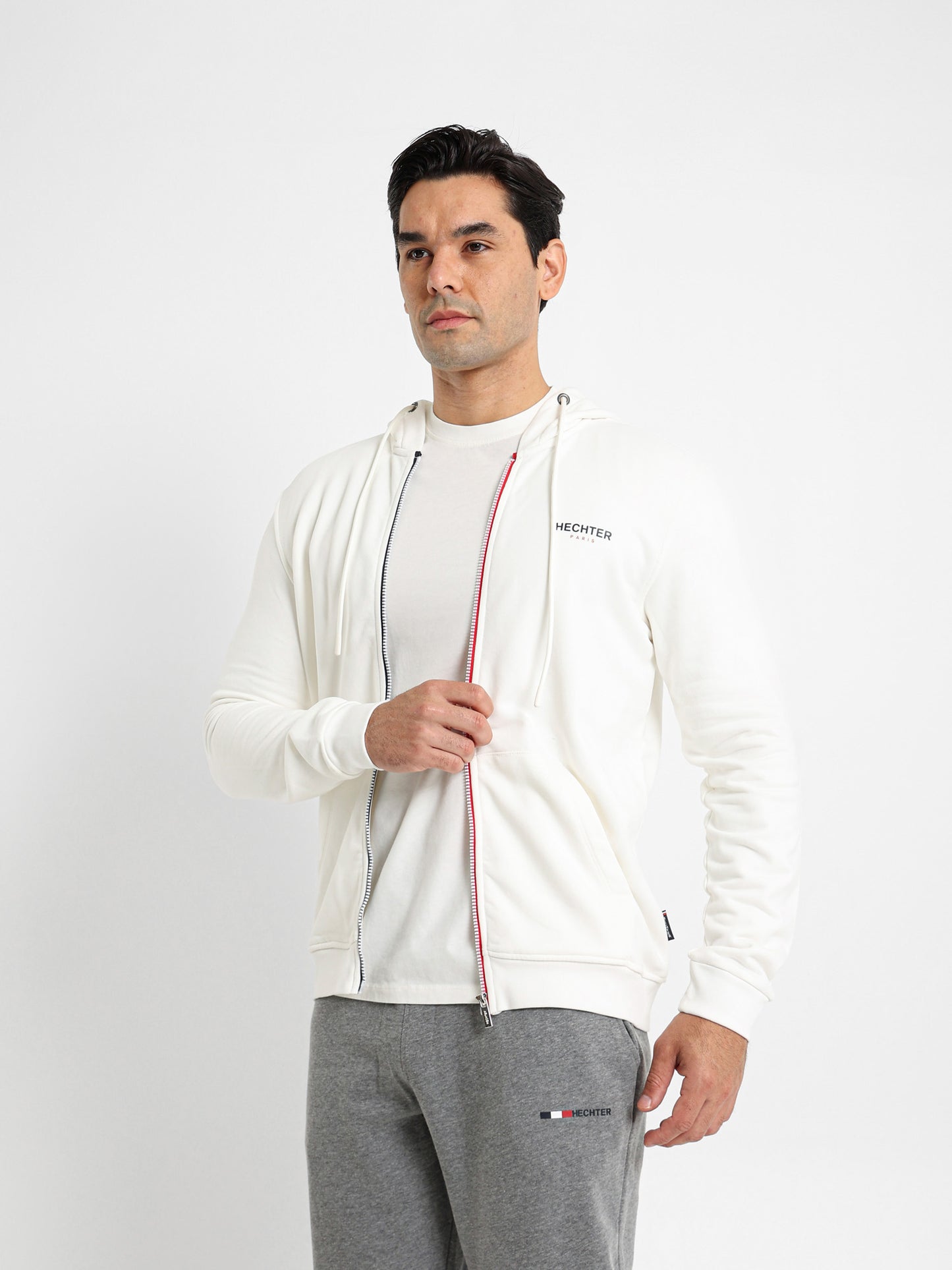 Hoodie Jacket with Flag Zip